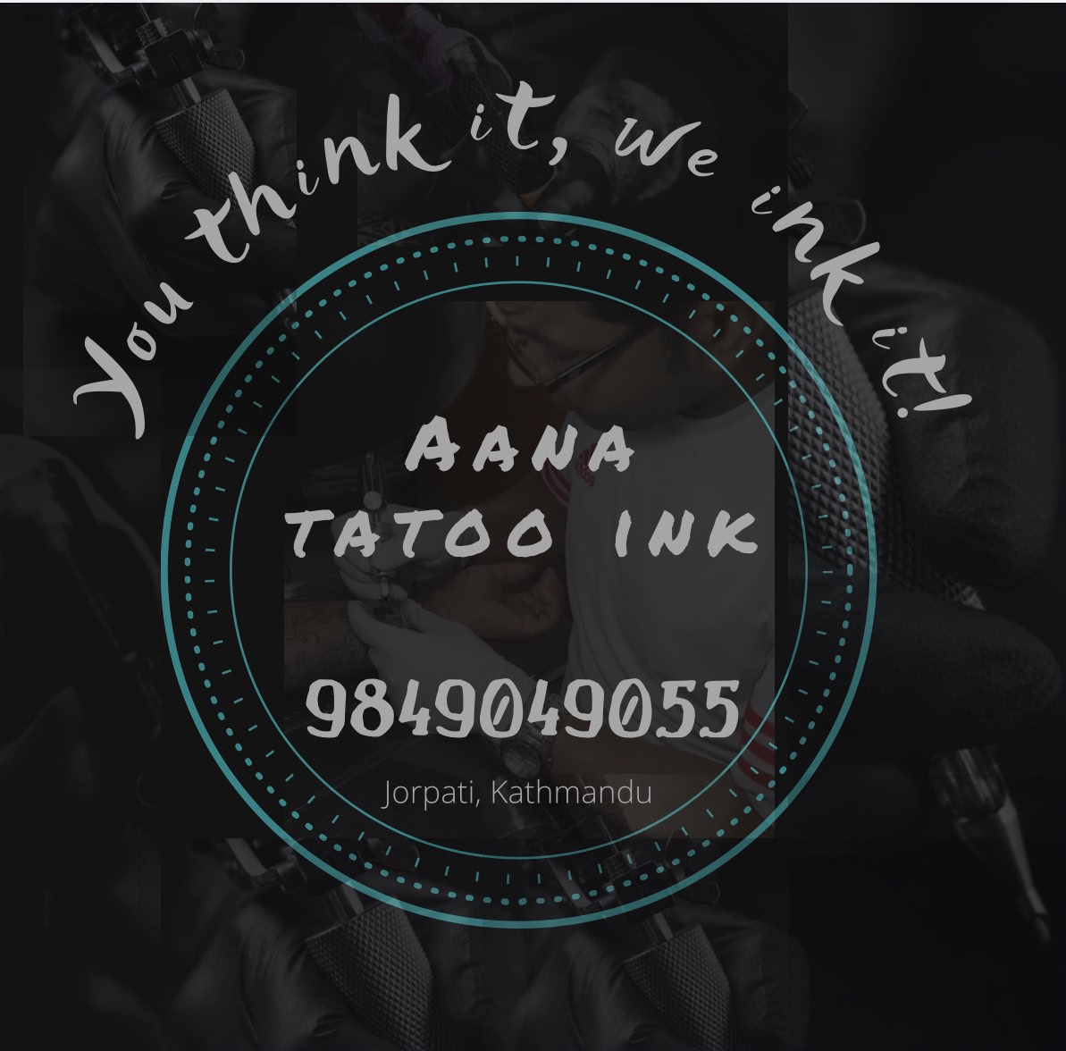 Logo of Aana Tattoos' Ink, a company we have worked with.