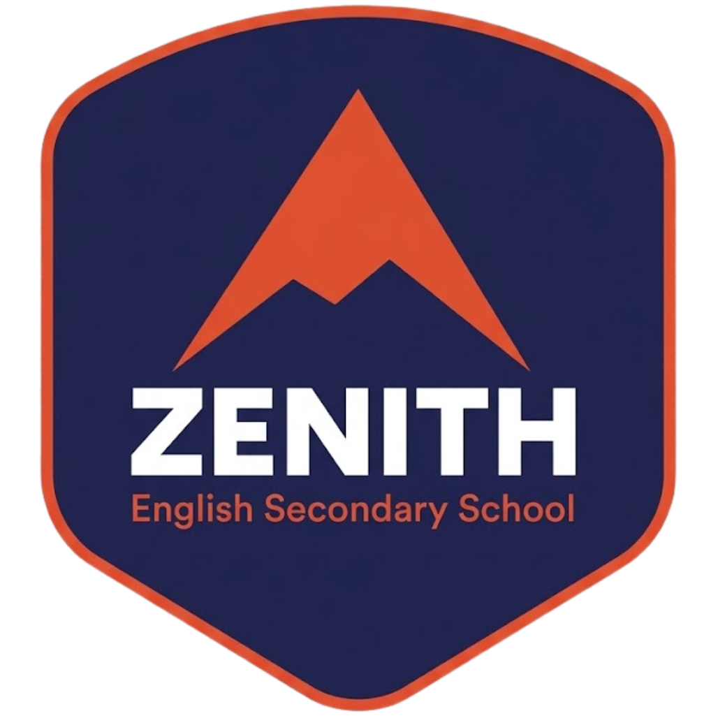 Logo of Zenith English Secondary School, a company we have worked with.